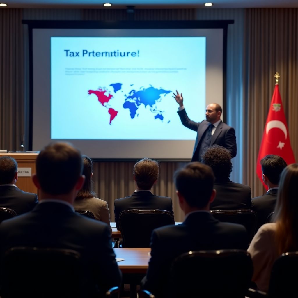 Equipo en seminario fiscal internacional